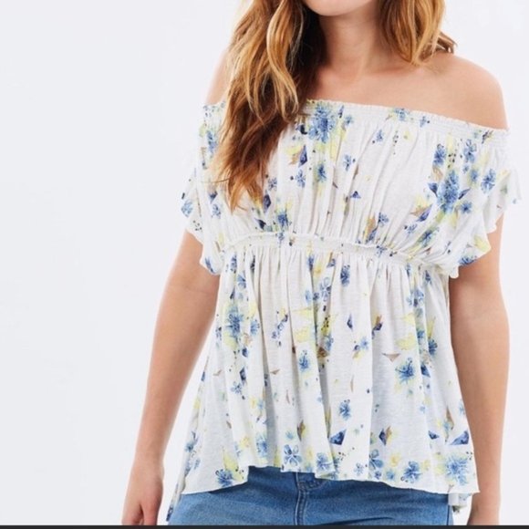 Free People Tops - We The Free Sam Off The Shoulder Floral Top L